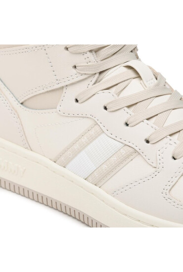 Tommy Jeans Сникърси Tjw Retro Basket Mc Leather Mix EN0EN02205 Бежов - Mera.bg
