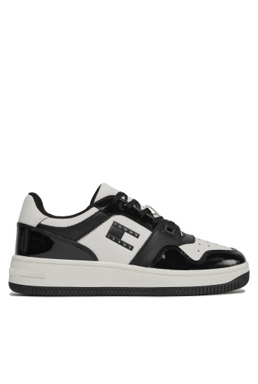 Tommy Jeans Сникърси Tjw Retro Basket Patent Ltr EN0EN02499 Черен - Mera.bg