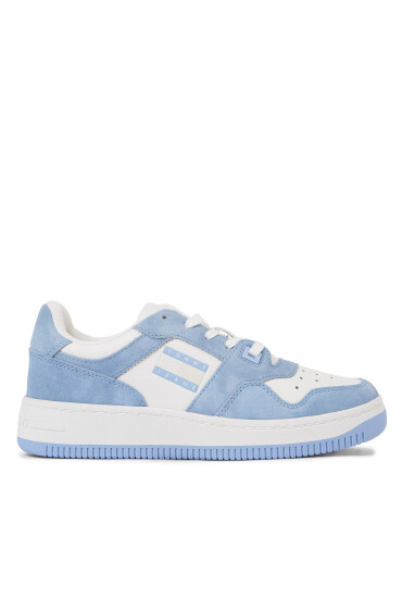 Tommy Jeans Сникърси Tjw Retro Basket Washed Suede EN0EN02486 Светлосиньо - Mera.bg