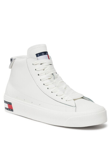 Tommy Jeans Сникърси Tjw Vulc Leather Plat Mc EN0EN02285 Бял - Mera.bg