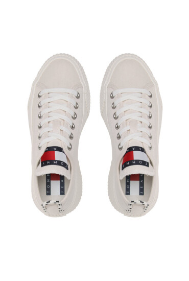 Tommy Jeans Сникърси Tjw Vulc Plat. Lc Denim EN0EN02202 Ivory YBI - Mera.bg
