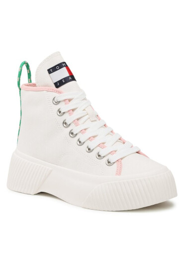 Tommy Jeans Сникърси Vulc Plat Canvas Mc EN0EN02091 Ecru YBL - Mera.bg