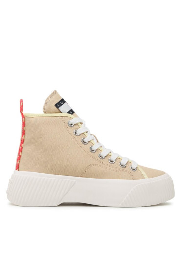 Tommy Jeans Сникърси Vulc Plat. Canvas Mc EN0EN02091 Бежов - Mera.bg