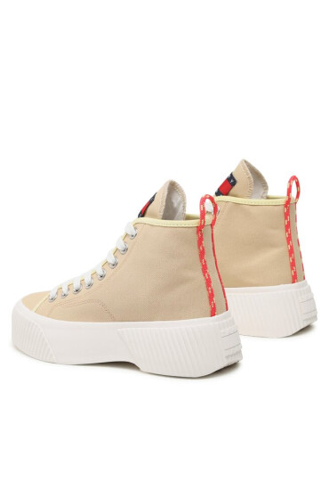 Tommy Jeans Сникърси Vulc Plat. Canvas Mc EN0EN02091 Бежов - Mera.bg