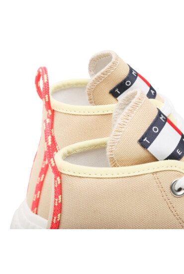Tommy Jeans Сникърси Vulc Plat. Canvas Mc EN0EN02091 Бежов - Mera.bg