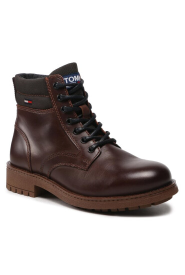 Tommy Jeans Туристически oбувки Classic Short Lace Up Boot EM0EM01057 Truffle Brown GT7 - Mera.bg