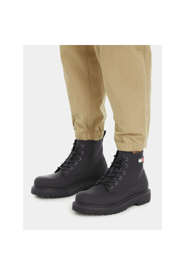 Tommy Jeans Туристически oбувки Tjm Ruberized Lace Up Boot EM0EM01276 Черен - Mera.bg