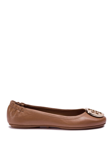 Tory Burch Балеринки Minnie Travel Ballet With Metal Logo 50393 Кафяв - Mera.bg