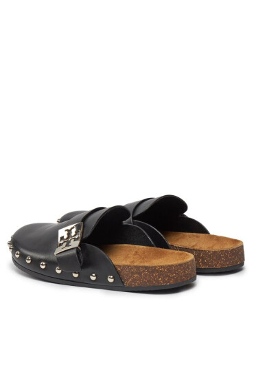 Tory Burch Чехли Mellow Stud Mule 154448 Perfect Black / Silver 006 - Mera.bg