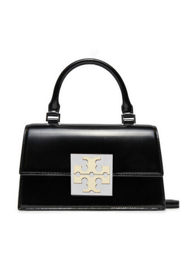 Tory Burch Дамска чанта Bon Bon Spazzolato Mini Top-Handle Bag 148865 Черен - Mera.bg
