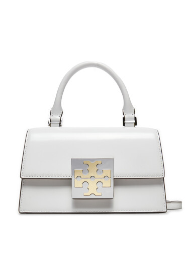 Tory Burch Дамска чанта Bon Bon Spazzolato Mini Top-Handle Bag 148865 Бял - Mera.bg