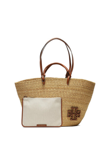 Tory Burch Дамска чанта Ella Straw Basket Tote 135740 Natural 254 - Mera.bg