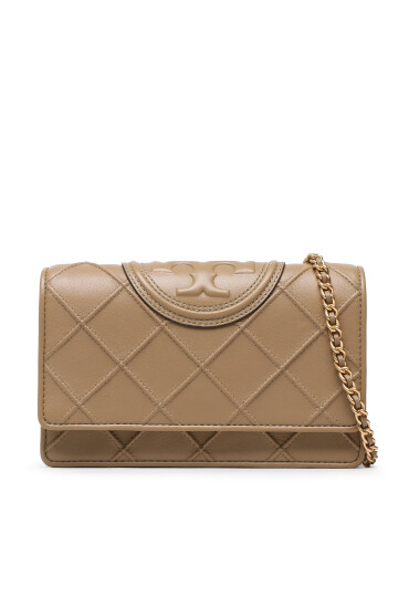 Tory Burch Дамска чанта Fleming Soft Chain Wallet 138853 Pebblestone - Mera.bg