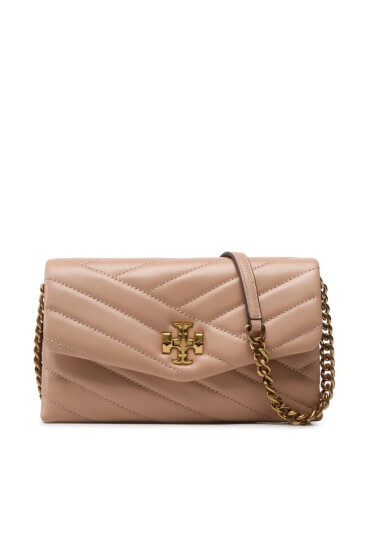 Tory Burch Дамска чанта Kira Chevron Chain Wallet 90343 Бежов - Mera.bg