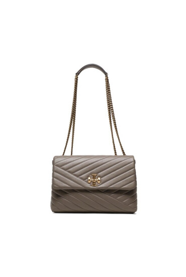 Tory Burch Дамска чанта Kira Chevron Convertible Shoulder Bag 90446 Сив - Mera.bg