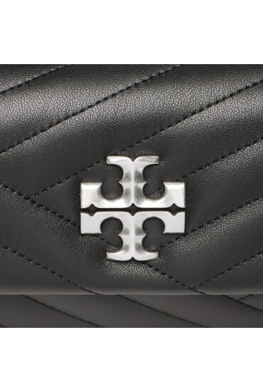 Tory Burch Дамска чанта Kira Chevron Small Flap Shoulder Bag 90456 Black/Rolled Nickel 002 - Mera.bg