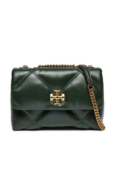 Tory Burch Дамска чанта Kira Diamond Quilt 158440 Зелен - Mera.bg