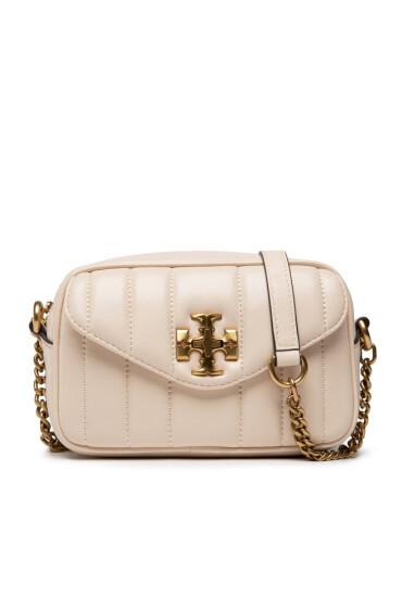 Tory Burch Дамска чанта Kira Mini Camera Bag 88095 Brie/Rolled Gold 136 - Mera.bg