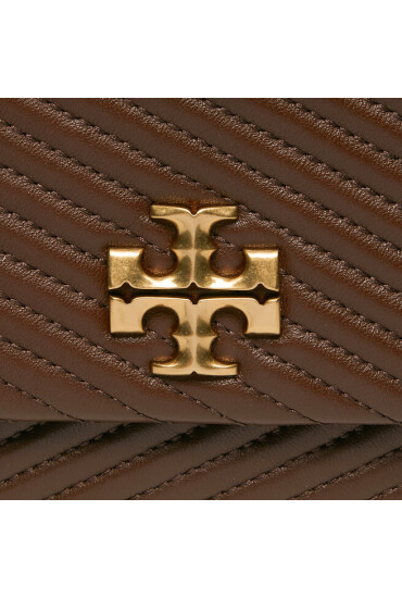 Tory Burch Дамска чанта Kira Moto Quilt Small Convertible 152345 Hickory Brown 200 - Mera.bg