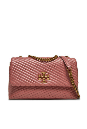 Tory Burch Дамска чанта Kira Moto Quilt Small Convertible Shoulder Bag 156181 Розов - Mera.bg