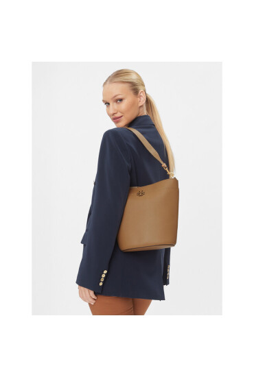 Tory Burch Дамска чанта McGraw Bucket Bag 143544 Кафяв - Mera.bg
