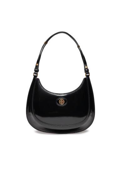Tory Burch Дамска чанта Robinson Spazzolato Convertible Crescent Bag 154729 Черен - Mera.bg