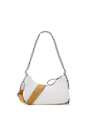 Tory Burch Дамска чанта Small Mercer Spazzolato 148657 White 100 - Mera.bg