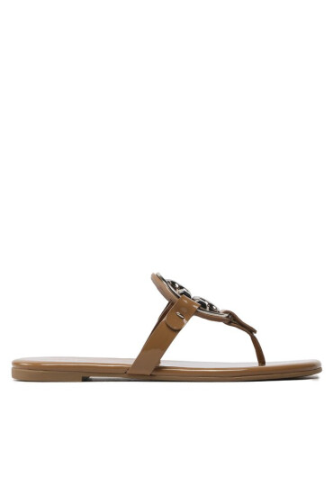 Tory Burch Джапанки Metal Miller Soft 146299 Almond Flour 200 - Mera.bg