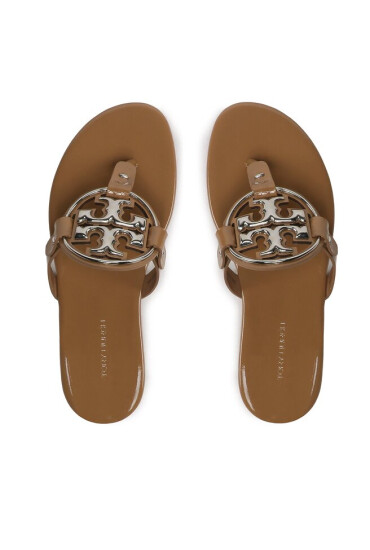 Tory Burch Джапанки Metal Miller Soft 146299 Almond Flour 200 - Mera.bg