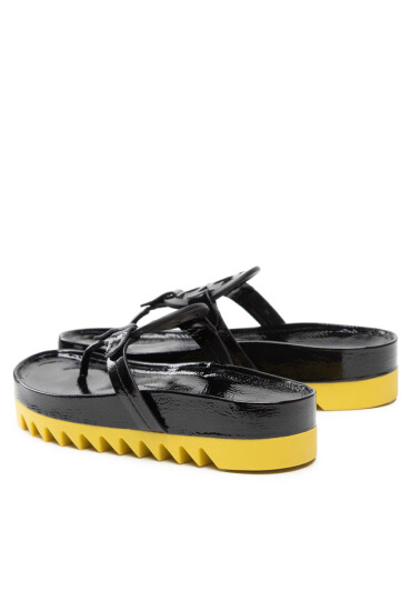 Tory Burch Джапанки Miller Cloud Lug 136401 Perfect Black/Citrus 001 - Mera.bg