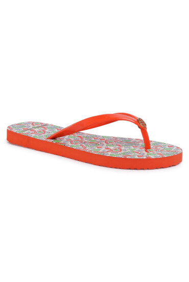 Tory Burch Джапанки Thin Flip Flop 56488 Poppy Red/Legacy Paisley 605 - Mera.bg