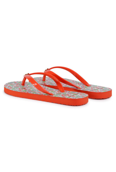 Tory Burch Джапанки Thin Flip Flop 56488 Poppy Red/Legacy Paisley 605 - Mera.bg