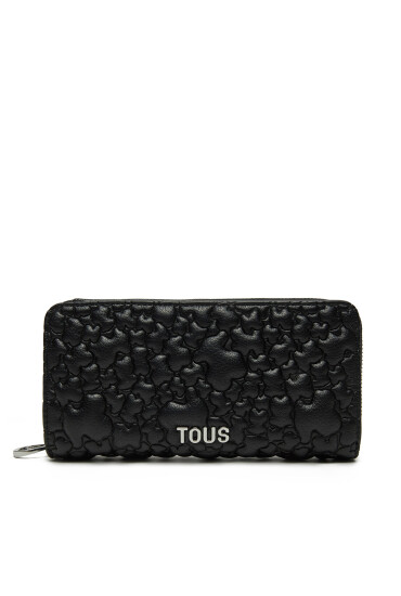 TOUS Голям дамски портфейл Puffy Bear 2002186351 Черен - Mera.bg