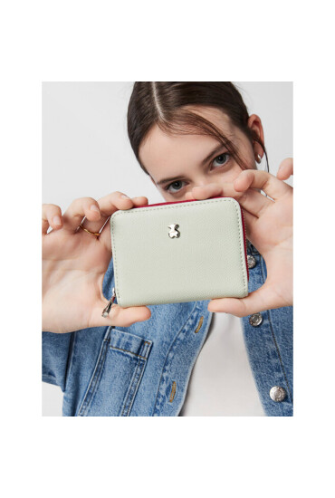 TOUS Малък дамски портфейл Monedero M. New Dubai 2001690039 Mint - Mera.bg