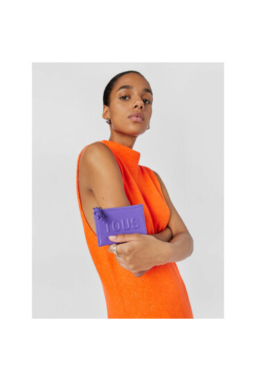TOUS Малък дамски портфейл Monedero Tarjetero 2001844429 Purple - Mera.bg