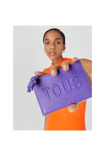 TOUS Малък дамски портфейл Monedero Tarjetero 2001844429 Purple - Mera.bg