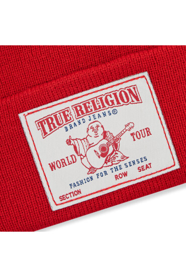 True Religion Шапка Concert Patch TRBEANIE15 Червен - Mera.bg