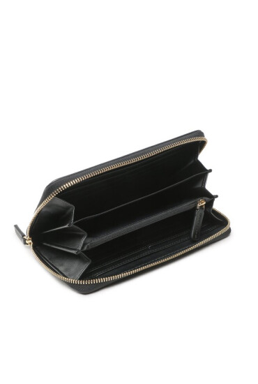 Trussardi Голям дамски портфейл Aster Zip Around Lg 75W00419 Черен - Mera.bg