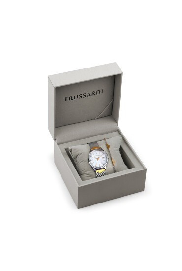 Trussardi Комплект часовник и гривна R2453170503 Сребрист - Mera.bg