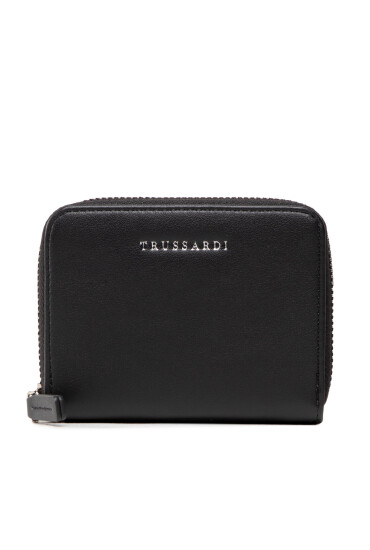 Trussardi Малък дамски портфейл Ivy Zip Around Sm 75W00384 Черен - Mera.bg