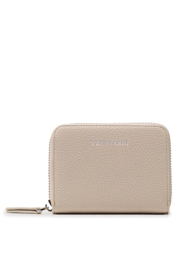 Trussardi Малък дамски портфейл Nadir Zip Around Sm 75W00410 Бежов - Mera.bg