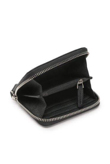 Trussardi Малък дамски портфейл Nadir Zip Around Sm 75W00410 Черен - Mera.bg
