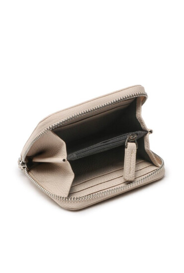 Trussardi Малък дамски портфейл Nadir Zip Around Sm 75W00410 Бежов - Mera.bg