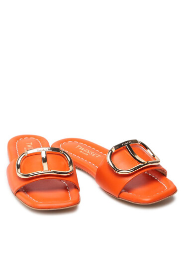 TWINSET Чехли Ciabattina 221TCP042 Exotic Orange 06667 - Mera.bg