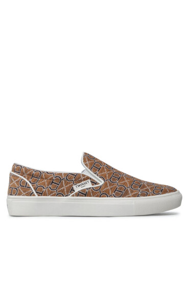 TWINSET Гуменки Slip On 221TCP132 Logo All Over 06717 - Mera.bg