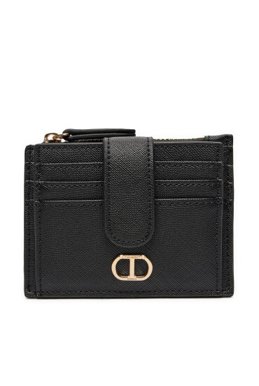 TWINSET Малък дамски портфейл 242TL8044 Черен - Mera.bg