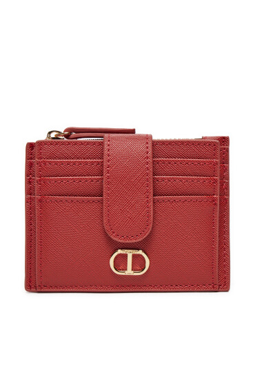 TWINSET Малък дамски портфейл 242TL8044 Червен - Mera.bg
