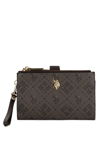 U.S. Polo Assn. Голям дамски портфейл BIUXT6224WVP Кафяв - Mera.bg