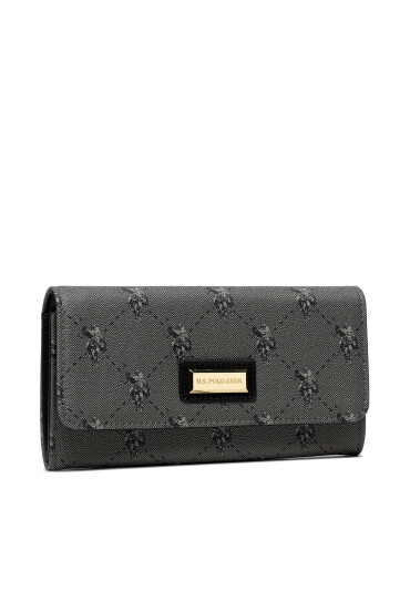 U.S. Polo Assn. Голям дамски портфейл Hampton L Flap Wallet BEUHD5486WVG000 Сив - Mera.bg