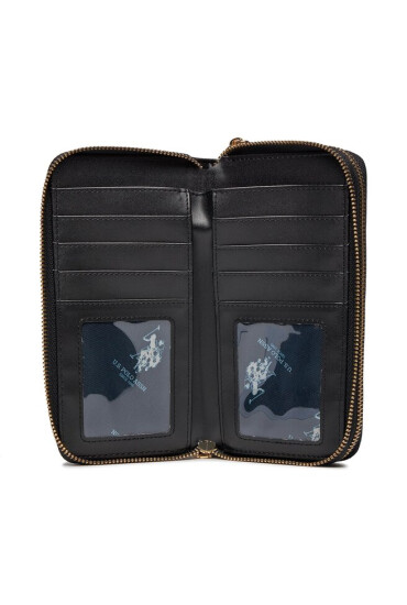 U.S. Polo Assn. Голям дамски портфейл WIUJE6318WVP Black - Mera.bg